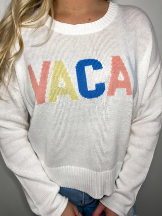 Sienna Vacay Sweater - White