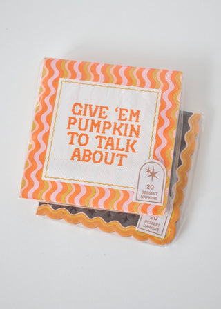 Give 'em Pumpkin Cocktail Napkins