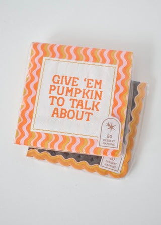 Give 'em Pumpkin Cocktail Napkins