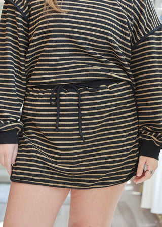 Stripe Set Skirt - Black