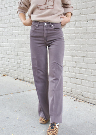 Fiona High Rise Denim - Mocha Brown