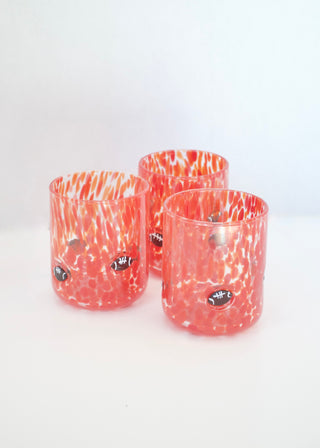 Fall 17oz Charm Glass - Red Football