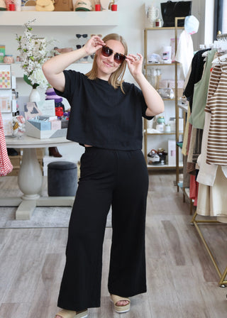Scout Textured Slub Pant - Black