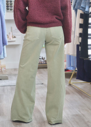 Micah Wide Leg Jean - Vetiver