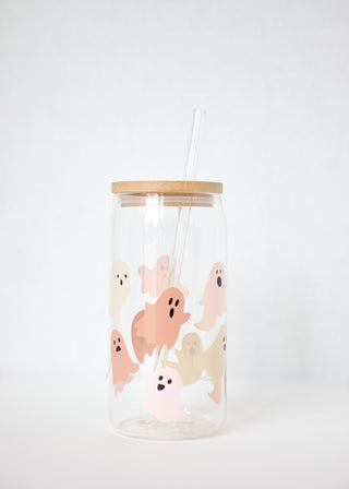 Ghosts Glass Coffee Tumbler