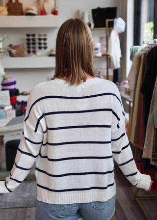 Boat Season Sweater - White