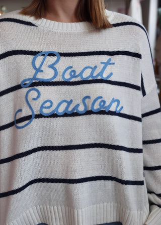 Boat Season Sweater - White
