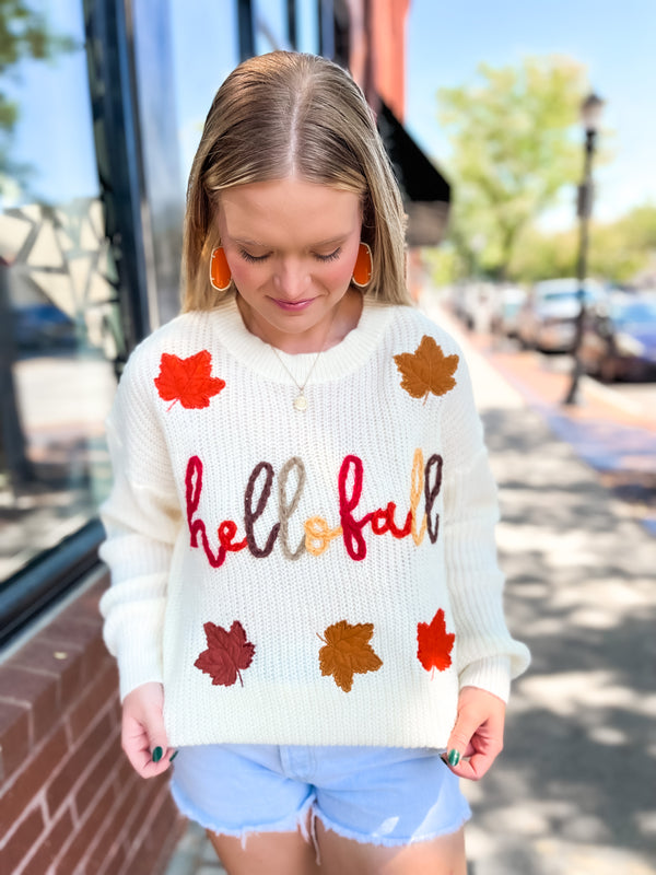 Hello Fall Sweater - Oat