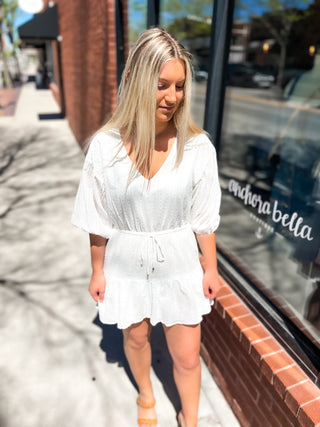 Cotton Eyelet Tiered Dress