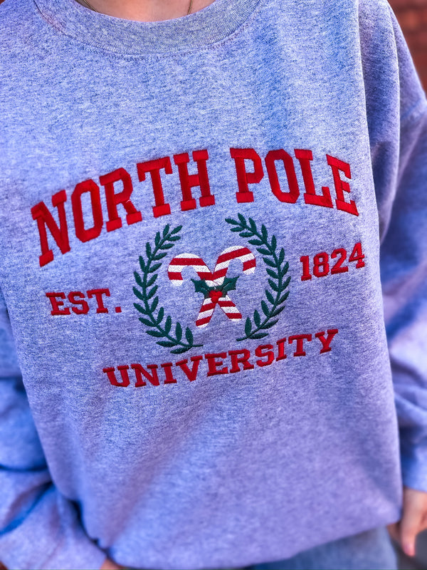 North Pole University Sweatshirt - Grey