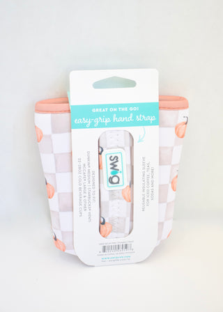 Fall Iced Cup Coolie - Pumpkin Check