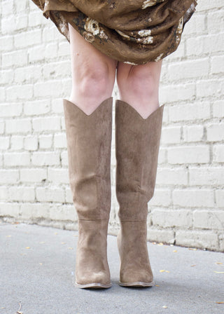 Naya Western Boots  - Taupe