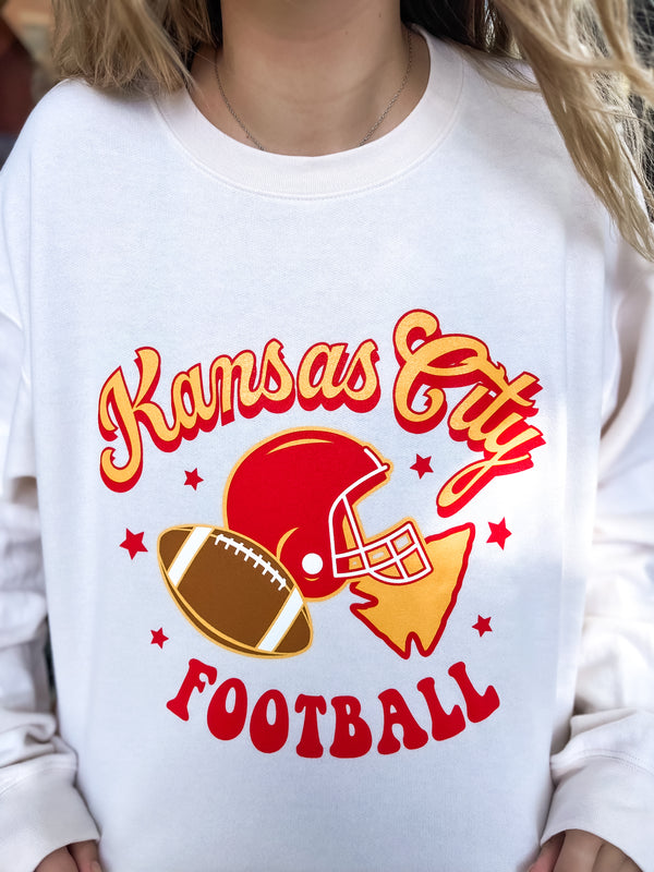 Ivory Kansas City Football Sweatshirt