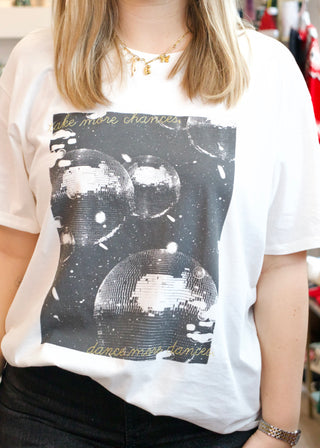 Dance More Dances City Tee - Sea Salt