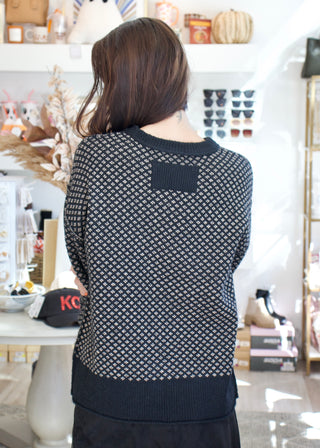 Mini Jacquard Sweater - Black