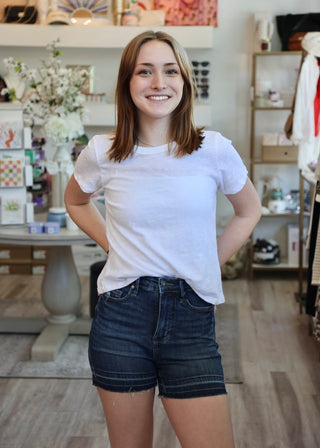 Junie Slub Tee Shirt - White