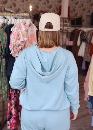 Kaia Zip Jacket - Hazy Aqua
