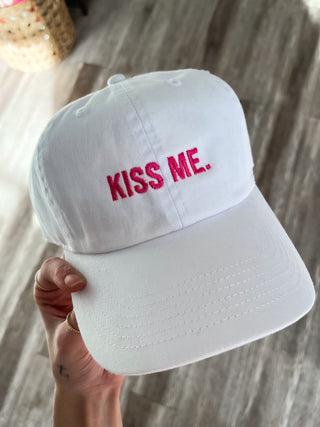 Kiss Me Embroidered Cap