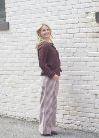 Kanani Crochet Sweater - Huckleberry