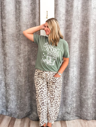 Spicy Marg Boyfriend Tee - Hunter Green