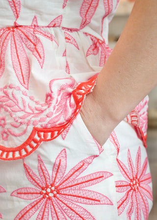 Floral Scallop Set Shorts - Pink
