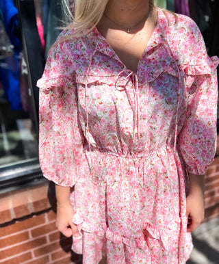 Fiona Mini Dress - Pink