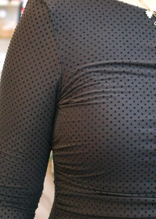 Spellbound Mesh Midi Dress - Black