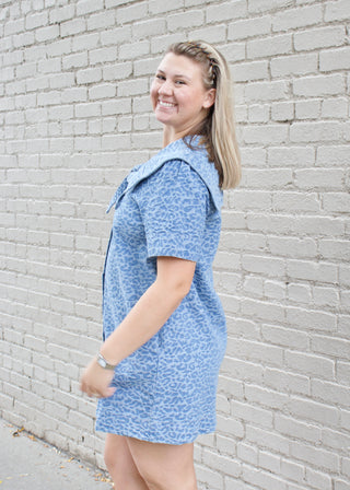 Animal Denim Mini Dress