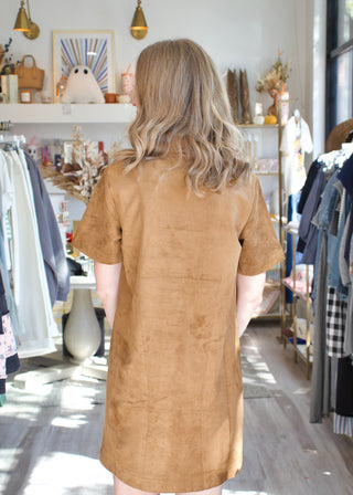 Sydney Suede Mini Dress - Coconut