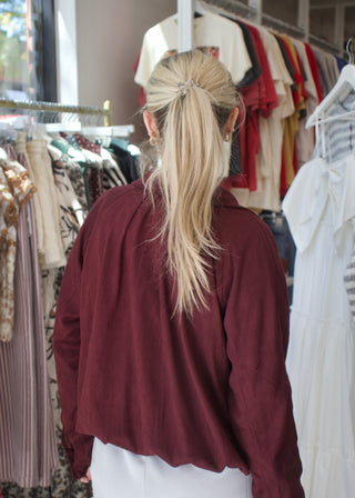 Cassia Faux Suede Jacket - Huckleberry