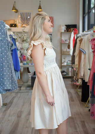 Clementine Lace Dress - Vintage Cream