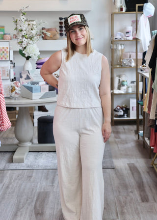 Sloane Textured Top - Whisper White