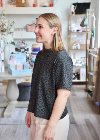 Boxy Leopard Top