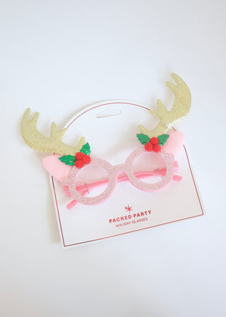 Oh Deer Reindeer Novelty Christmas Glasses