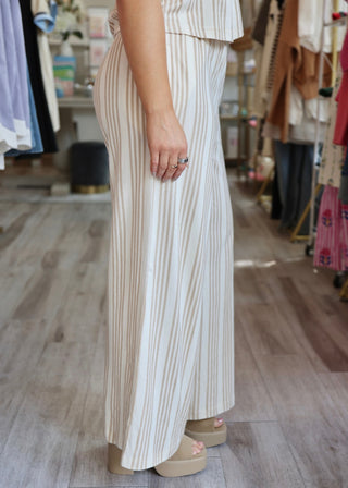 Scout Knit Striped Pant - Summer Stone