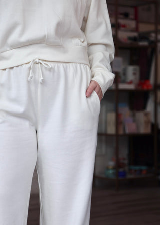 Downtown Wide Leg Sweatpant - Cloud