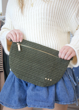 Suede Westlyn Woven Bum Bag