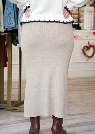Eloise Sweater Skirt - Natural Heather