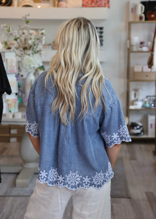 Ansel Shirt - Tencel Embroidered