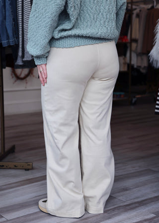 Bristol Wide Leg Pant - Albaster