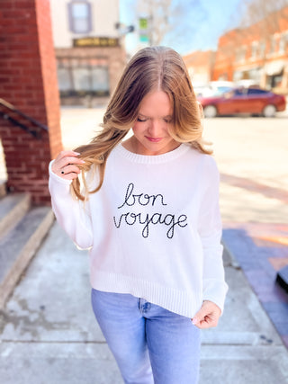 Sienna Bon Voyage Sweater - White