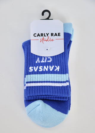 KC Socks - Blue w/ White & Blue