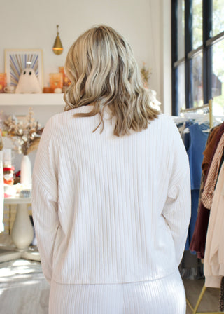 Daydream Rib LS Top - Light Oatmeal Heather