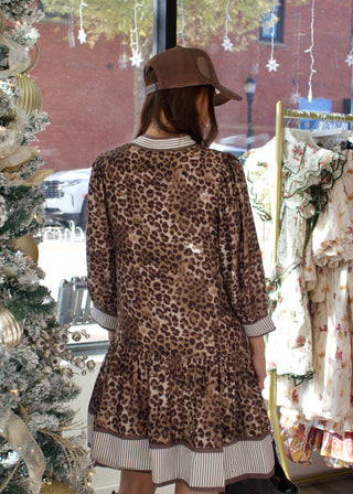 Leopard Shift Dress - Mocha