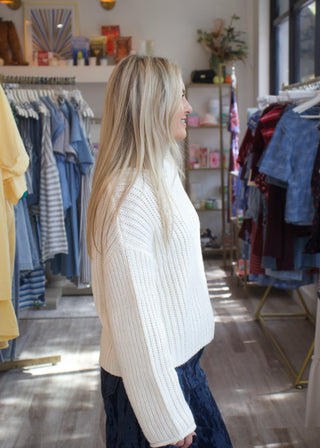 Roll-Up Sweater - Cream
