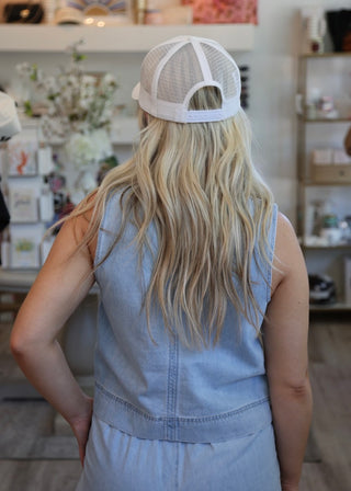 Sun Seeker Denim Tank - Coastal Water