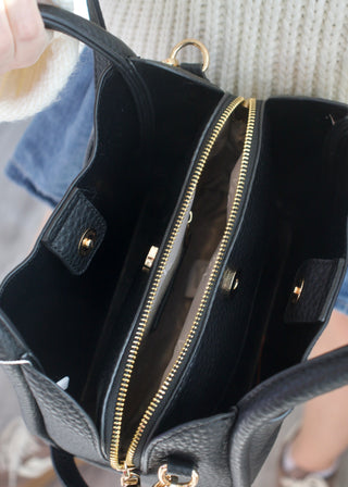 Ruby Compartment Satchel - Black