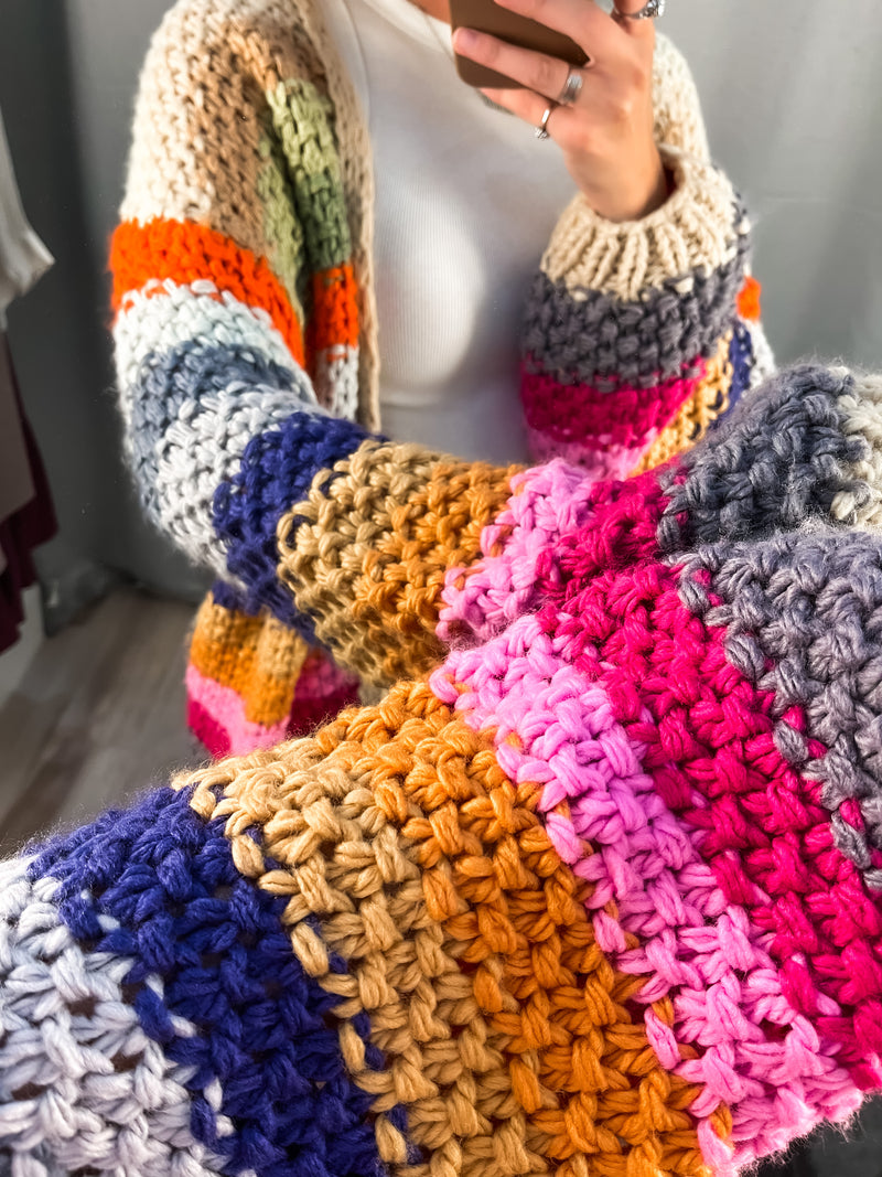Crochet Multi Oversized Cardigan
