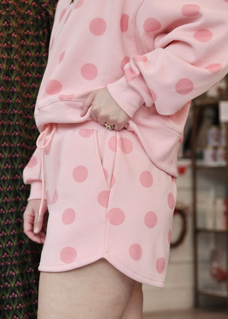 Polka Dot Shorts - Blush