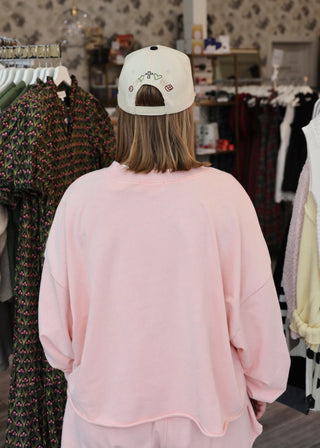 Long Sleeve Crop - Peachy Pink